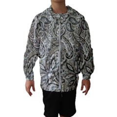 Gray Paisley Texture, Paisley Kids  Hooded Windbreaker by nateshop