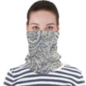 Gray Paisley Texture, Paisley Face Seamless Bandana (Adult) View1