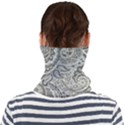 Gray Paisley Texture, Paisley Face Seamless Bandana (Adult) View2