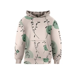 Plants Pattern Design Branches Branch Leaves Botanical Boho Bohemian Texture Drawing Circles Nature Kids  Pullover Hoodie