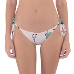 Plants Pattern Design Branches Branch Leaves Botanical Boho Bohemian Texture Drawing Circles Nature Reversible Bikini Bottoms