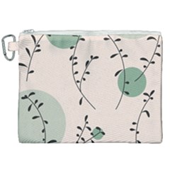 Plants Pattern Design Branches Branch Leaves Botanical Boho Bohemian Texture Drawing Circles Nature Canvas Cosmetic Bag (xxl)