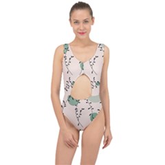 Plants Pattern Design Branches Branch Leaves Botanical Boho Bohemian Texture Drawing Circles Nature Center Cut Out Swimsuit