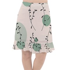 Plants Pattern Design Branches Branch Leaves Botanical Boho Bohemian Texture Drawing Circles Nature Fishtail Chiffon Skirt