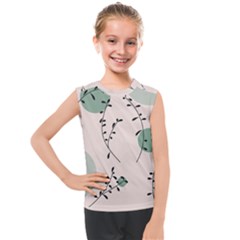 Plants Pattern Design Branches Branch Leaves Botanical Boho Bohemian Texture Drawing Circles Nature Kids  Mesh Tank Top