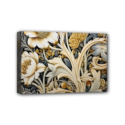 Flower Floral Pattern Floral Digital Spring Flora Botanical Blossom Bloom Vintage Mini Canvas 6  X 4  (stretched)