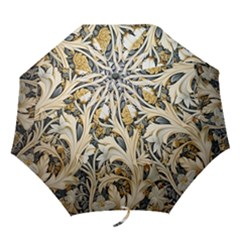 Flower Floral Pattern Floral Digital Spring Flora Botanical Blossom Bloom Vintage Folding Umbrellas by Maspions