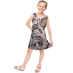 Flower Floral Pattern Floral Digital Spring Flora Botanical Blossom Bloom Vintage Kids  Tunic Dress