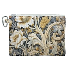 Flower Floral Pattern Floral Digital Spring Flora Botanical Blossom Bloom Vintage Canvas Cosmetic Bag (xl)