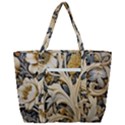 Flower Floral Pattern Floral Digital Spring Flora Botanical Blossom Bloom Vintage Zip Up Canvas Bag View3