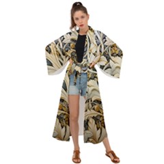 Flower Floral Pattern Floral Digital Spring Flora Botanical Blossom Bloom Vintage Maxi Kimono