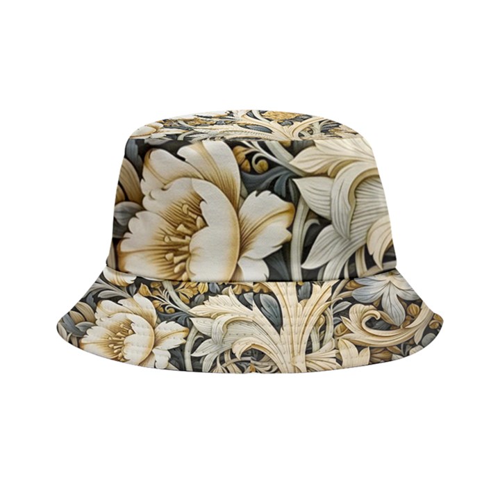 Flower Floral Pattern Floral Digital Spring Flora Botanical Blossom Bloom Vintage Inside Out Bucket Hat