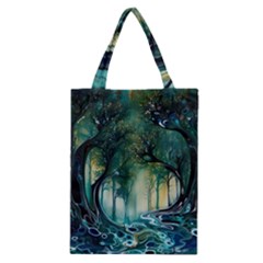 Trees Forest Mystical Forest Background Landscape Nature Classic Tote Bag