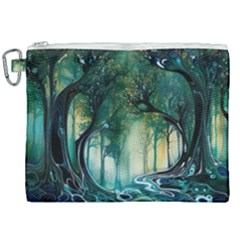 Trees Forest Mystical Forest Background Landscape Nature Canvas Cosmetic Bag (xxl)