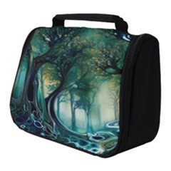 Trees Forest Mystical Forest Background Landscape Nature Full Print Travel Pouch (small) by Maspions