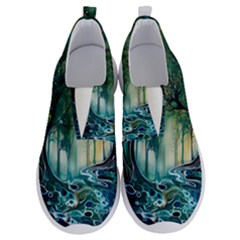 Trees Forest Mystical Forest Background Landscape Nature No Lace Lightweight Shoes by Maspions