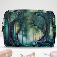 Trees Forest Mystical Forest Background Landscape Nature Make Up Pouch (medium)