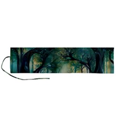 Trees Forest Mystical Forest Background Landscape Nature Roll Up Canvas Pencil Holder (l)