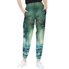 Trees Forest Mystical Forest Background Landscape Nature Women s Tapered Pants