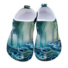 Trees Forest Mystical Forest Background Landscape Nature Men s Sock-style Water Shoes by Maspions