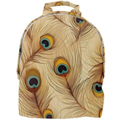 Vintage Peacock Feather Peacock Feather Pattern Background Nature Bird Nature Mini Full Print Backpack by Maspions