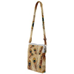 Vintage Peacock Feather Peacock Feather Pattern Background Nature Bird Nature Multi Function Travel Bag