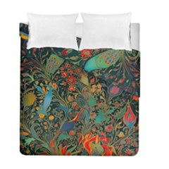 Flowers Trees Forest Mystical Forest Nature Background Landscape Duvet Cover Double Side (full/ Double Size)