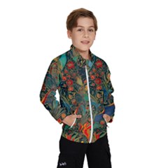 Flowers Trees Forest Mystical Forest Nature Background Landscape Kids  Windbreaker