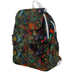 Flowers Trees Forest Mystical Forest Nature Background Landscape Top Flap Backpack