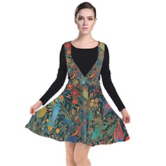 Flowers Trees Forest Mystical Forest Nature Background Landscape Plunge Pinafore Dress