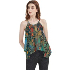 Flowers Trees Forest Mystical Forest Nature Background Landscape Flowy Camisole Tank Top