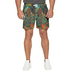 Flowers Trees Forest Mystical Forest Nature Background Landscape Men s Runner Shorts