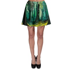 Trees Forest Mystical Forest Nature Junk Journal Landscape Nature Skater Skirt