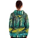 Trees Forest Mystical Forest Nature Junk Journal Landscape Nature Women s Zipper Hoodie View2