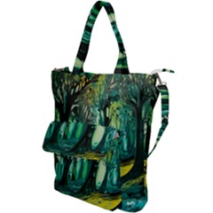 Trees Forest Mystical Forest Nature Junk Journal Landscape Nature Shoulder Tote Bag