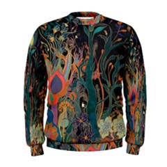 Trees Forest Mystical Forest Nature Junk Journal Landscape Men s Sweatshirt