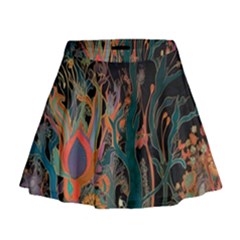 Trees Forest Mystical Forest Nature Junk Journal Landscape Mini Flare Skirt