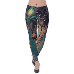 Trees Forest Mystical Forest Nature Junk Journal Landscape Velvet Leggings