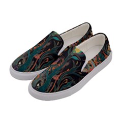 Trees Forest Mystical Forest Nature Junk Journal Landscape Women s Canvas Slip Ons