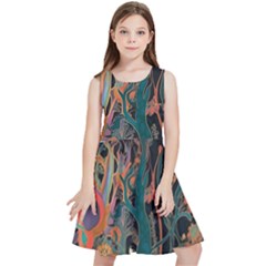 Trees Forest Mystical Forest Nature Junk Journal Landscape Kids  Skater Dress