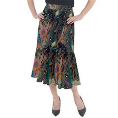 Trees Forest Mystical Forest Nature Junk Journal Landscape Midi Mermaid Skirt