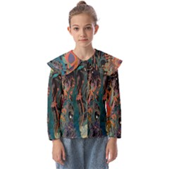 Trees Forest Mystical Forest Nature Junk Journal Landscape Kids  Peter Pan Collar Blouse