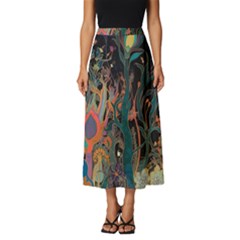 Trees Forest Mystical Forest Nature Junk Journal Landscape Classic Midi Chiffon Skirt