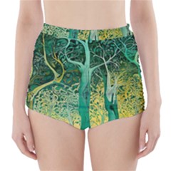 Trees Forest Mystical Forest Nature Junk Journal Scrapbooking Background Landscape High-waisted Bikini Bottoms