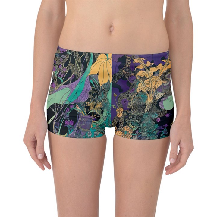 Flowers Trees Forest Mystical Forest Nature Reversible Boyleg Bikini Bottoms