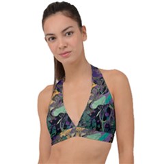 Flowers Trees Forest Mystical Forest Nature Halter Plunge Bikini Top