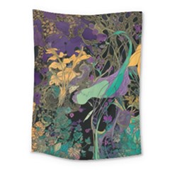 Flowers Trees Forest Mystical Forest Nature Medium Tapestry by Maspions