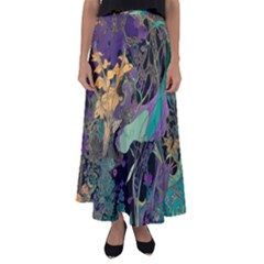 Flowers Trees Forest Mystical Forest Nature Flared Maxi Skirt