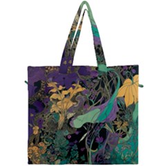 Flowers Trees Forest Mystical Forest Nature Canvas Travel Bag