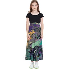 Flowers Trees Forest Mystical Forest Nature Kids  Flared Maxi Skirt